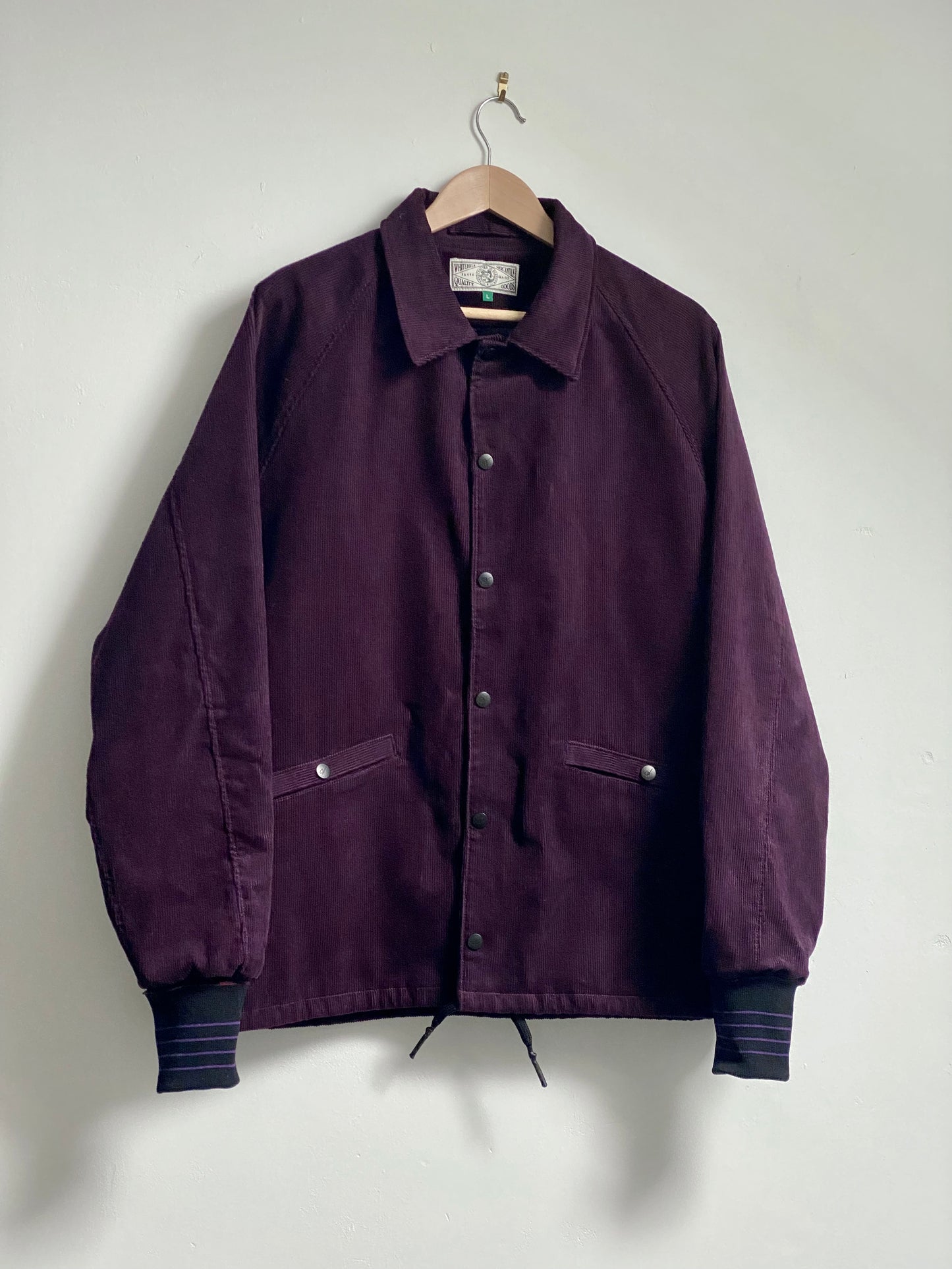 Kinloch Merlot purple cord coach jacket